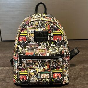 Star Wars Loungefly Comic Mini Backpack EUC